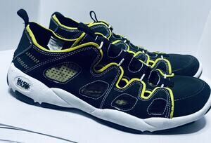 Sand N Sun Aqua Lace Water Shoes Mens 11 Black/Yellow Waterproof Sandals